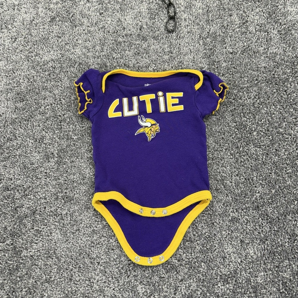 Minnesota Vikings One-piece Girls 0-3 Months Purple NFL Football Team Apparel
